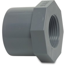 Profec Inlijmring PVC-U 40 mm x 1" lijmspie x binnendraad 10bar grijs