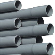 Drukbuis PVC-U 125 mm x 4,8 mm lijmmof x glad 10bar grijs 5m