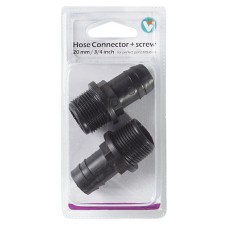 Hose Connector + Screw 20 mm- 3/4"