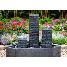 Fountain Alaska (Stand 15x15x15,30,50cm,polish-basin graniet 55x55x25cm) zwart.. Formaat: 55x55x75cm