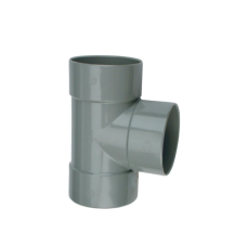 Stroom T-stuk 87,5&deg; PVC-U 50 mm lijmmof grijs KOMO